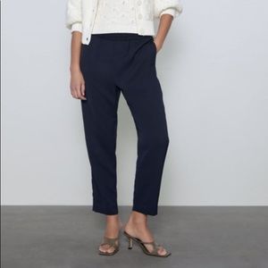 ZARA Jogging Pants Size Large. Color Navy Blue NWT